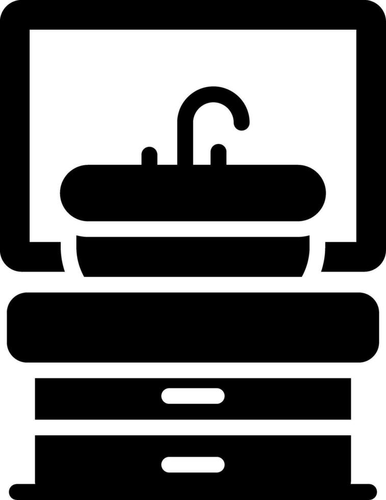 conception d'icône créative d'évier vecteur