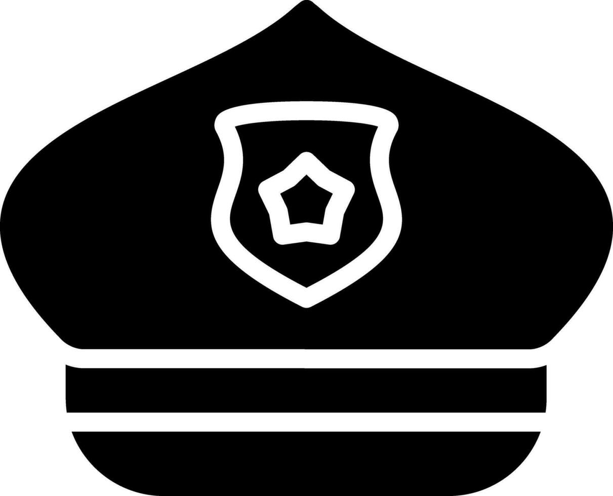 police chapeau Créatif icône conception vecteur