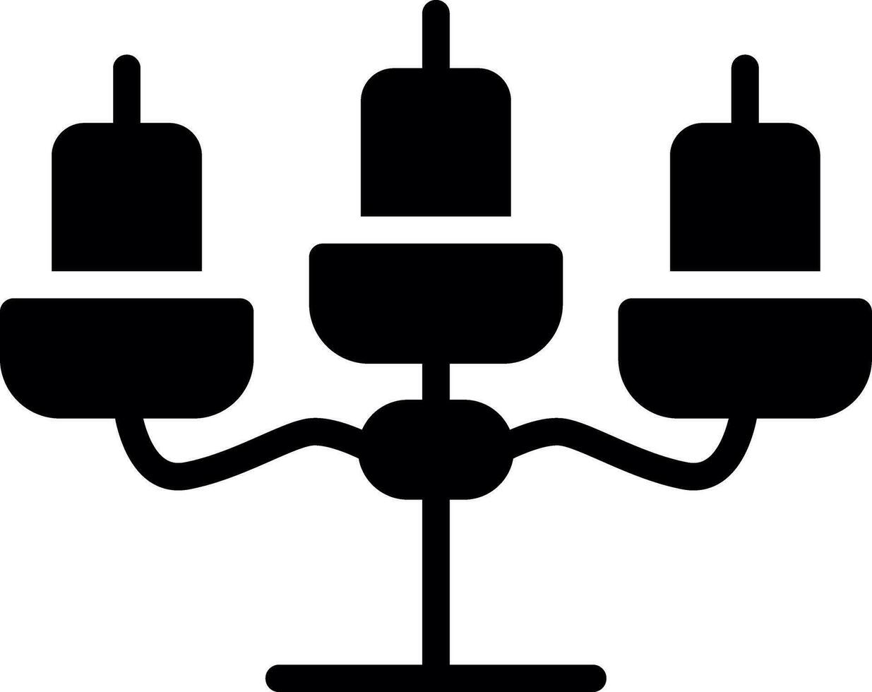 conception d'icône créative candélabre vecteur