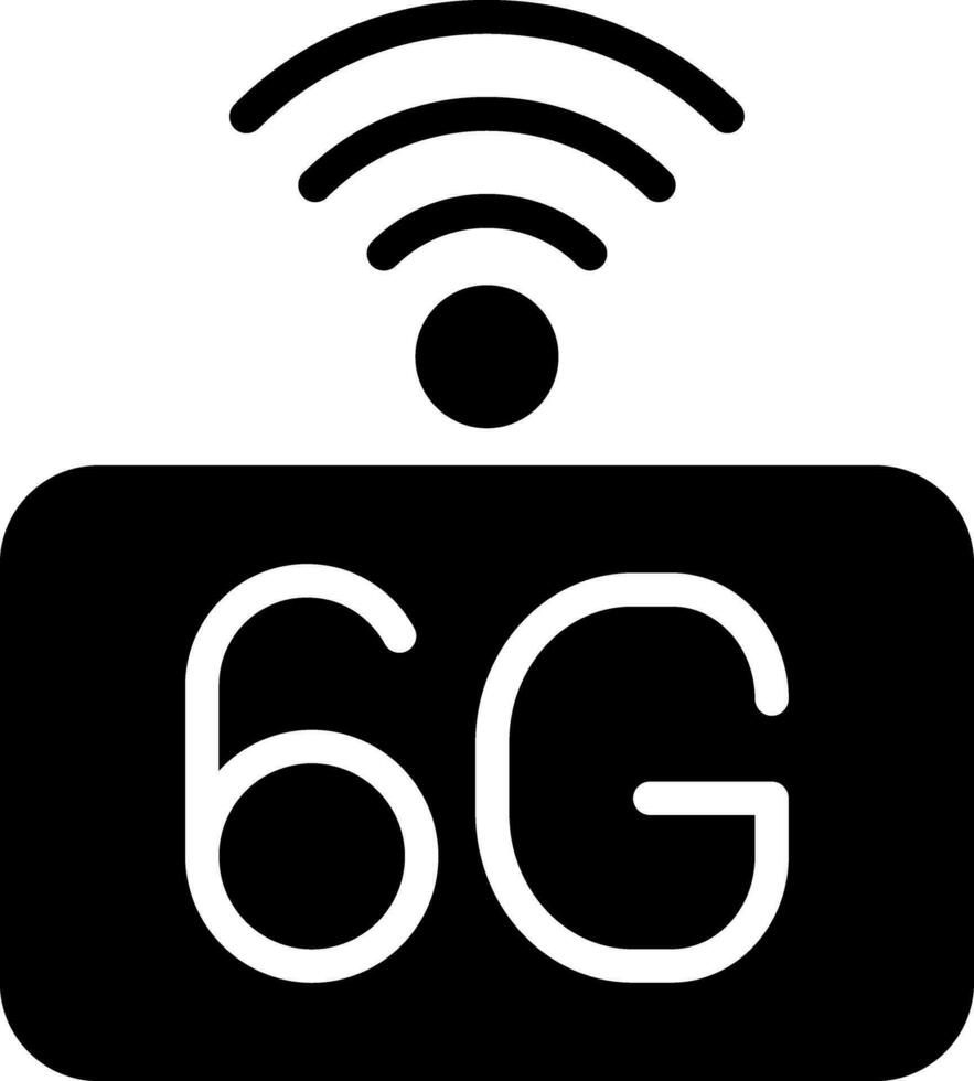 6g réseau Créatif icône conception vecteur