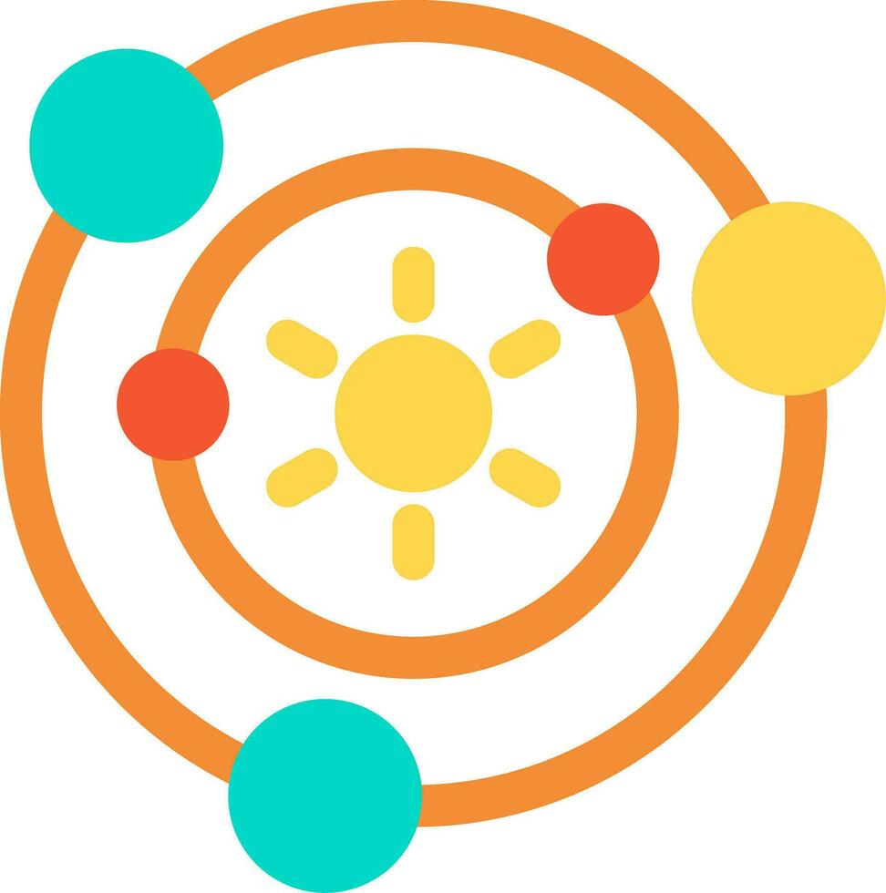 conception d'icônes créatives du système solaire vecteur