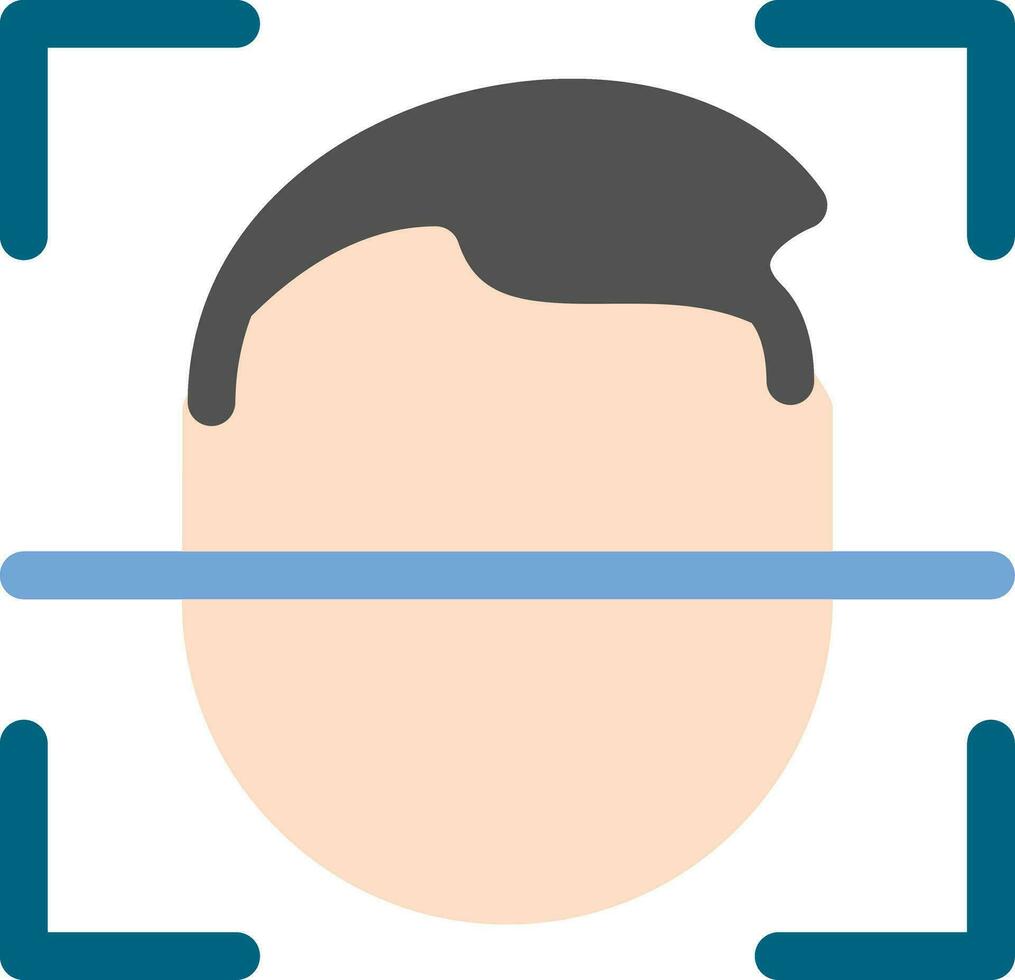 conception d'icône créative d'identification de visage vecteur