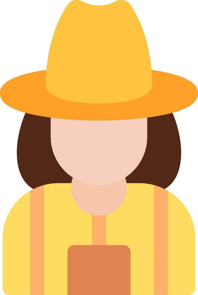 conception d'icône créative dame agricultrice vecteur