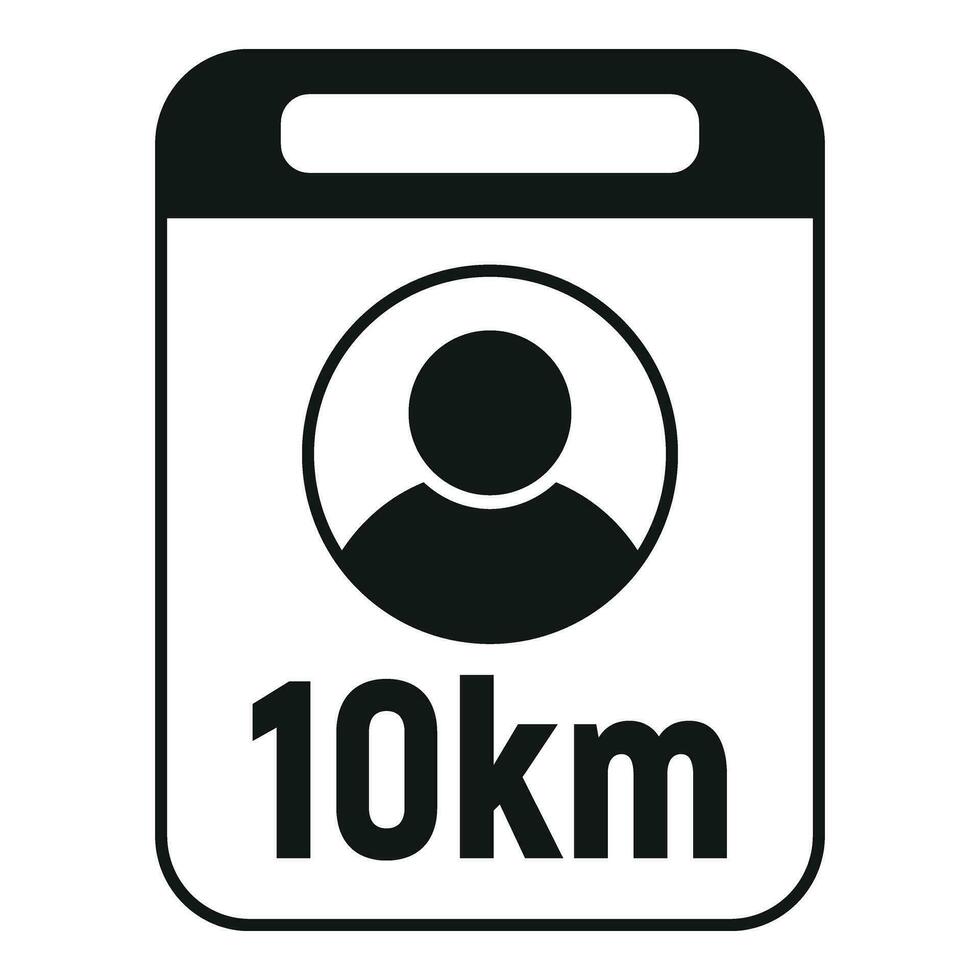 coureur dix km app icône Facile vecteur. sport aptitude vecteur