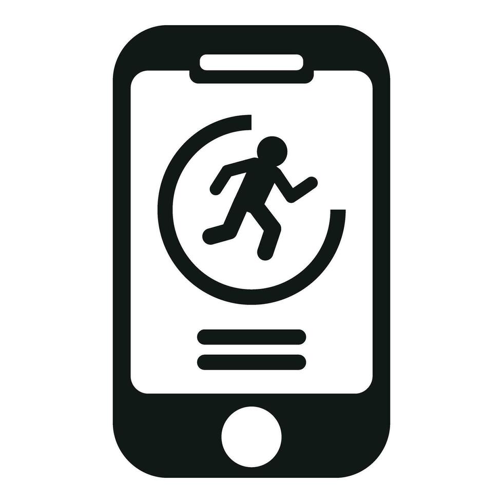 coureur app sport icône Facile vecteur. pieds rue app vecteur