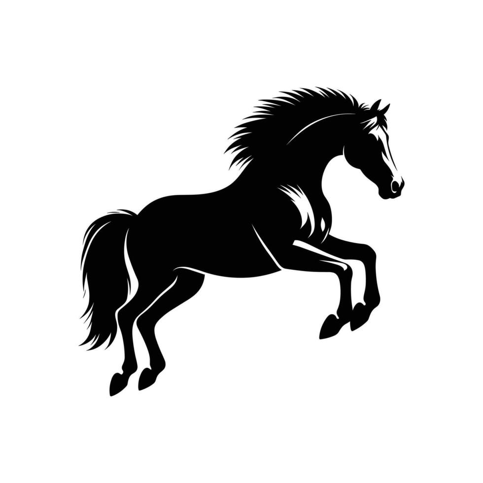 dynamique équin symbole vecteur illustration de silhouette élevage cheval icône