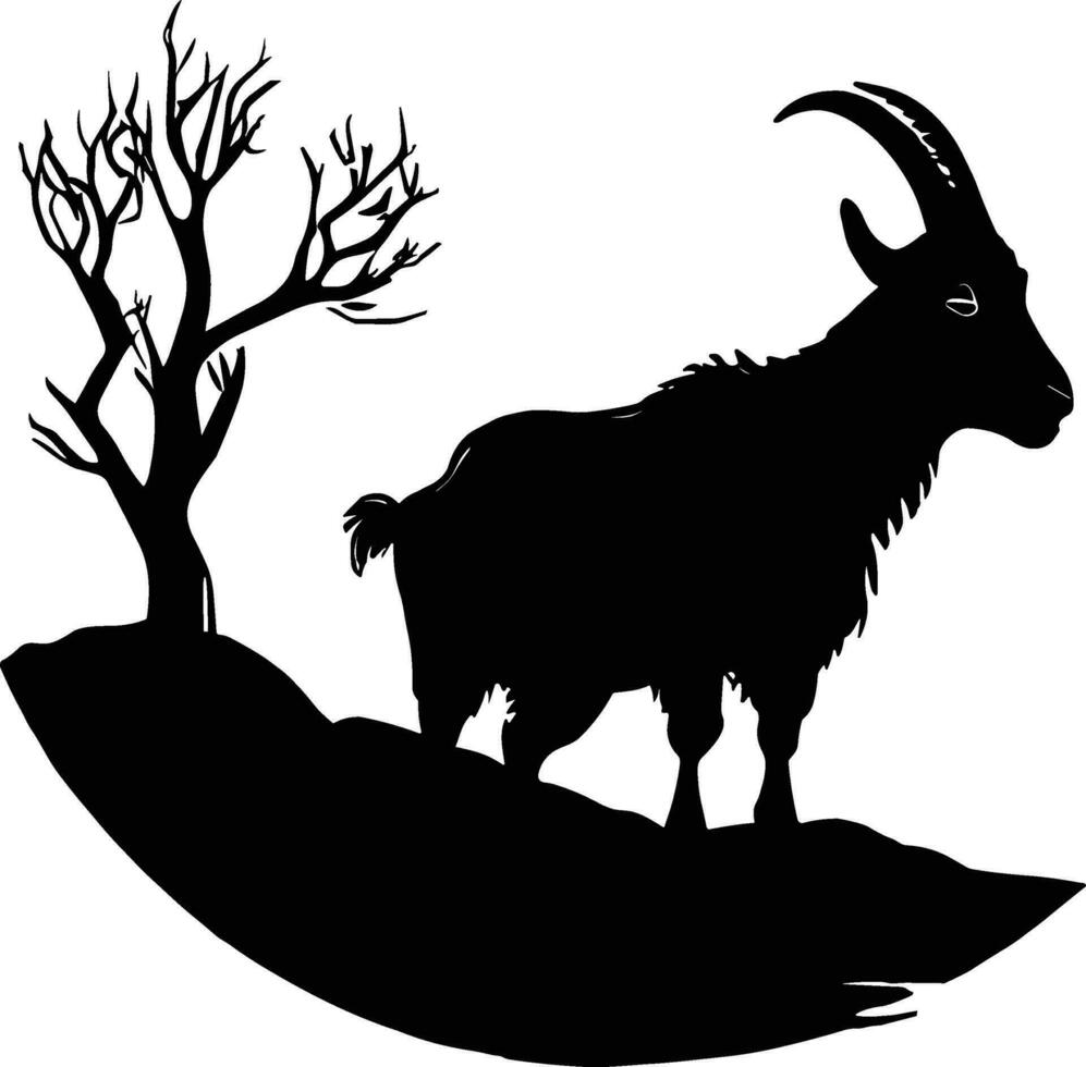 chèvre silhouettes, chèvre vecteur