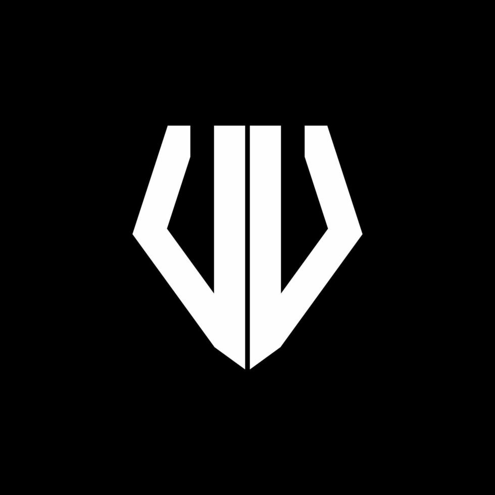 monogramme du logo vv avec modèle de conception de style de forme pentagonale vecteur