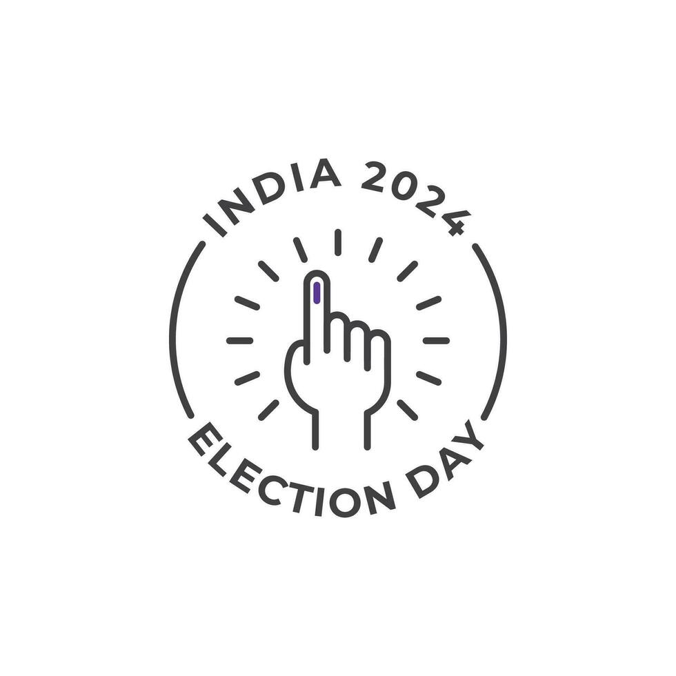 Inde 2024 élection journée. démocratie, vecteur icône illustration