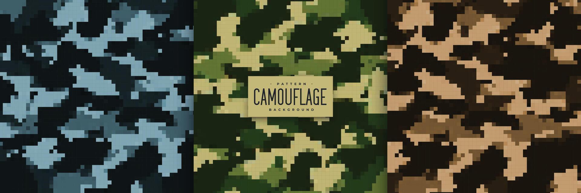 ensemble de militaire camouflage modèle texture vecteur