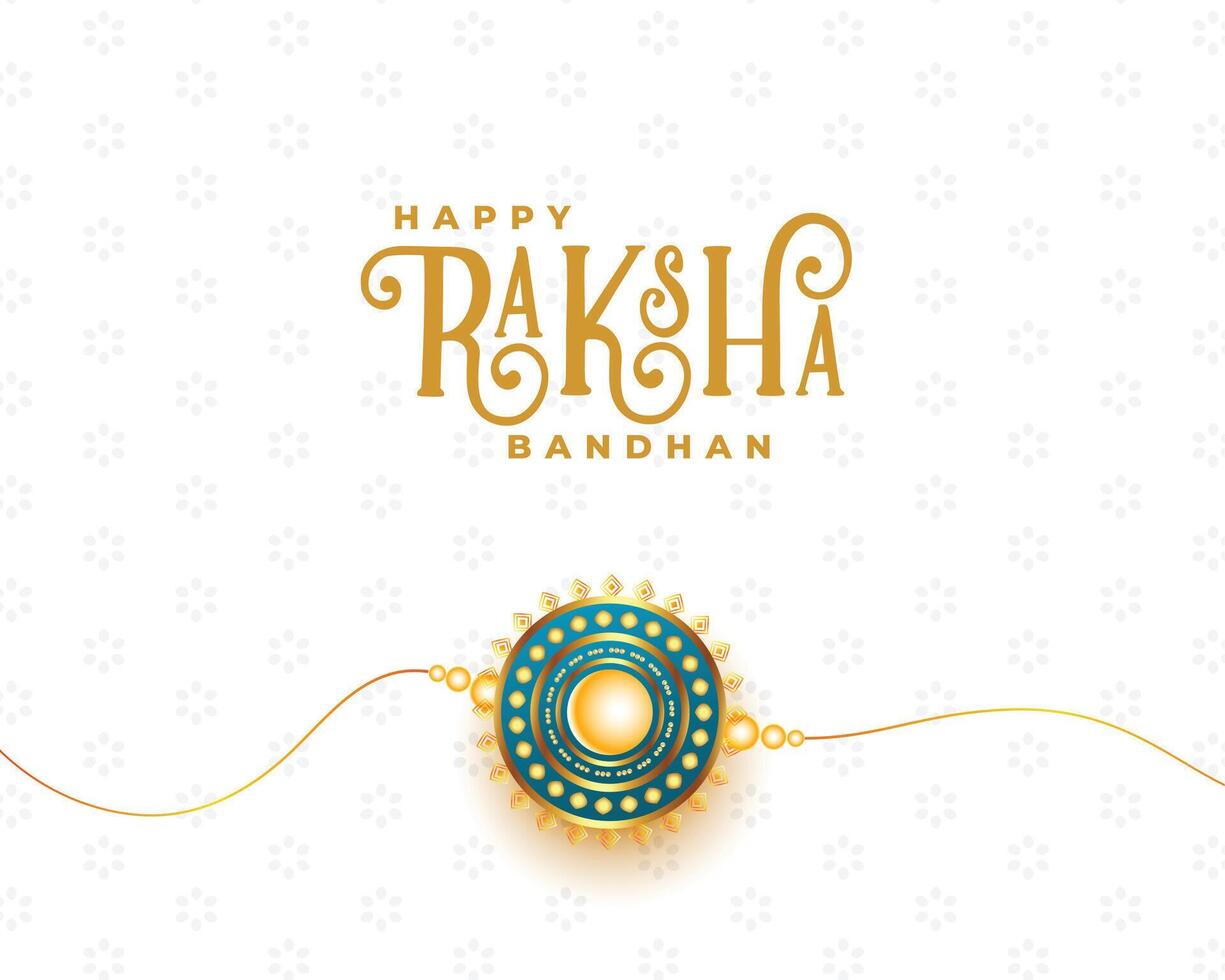 réaliste raksha bandhan Festival carte avec rakhi vecteur