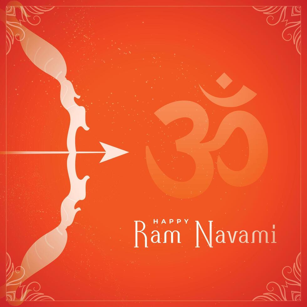 RAM navami Festival Orange salutation vecteur