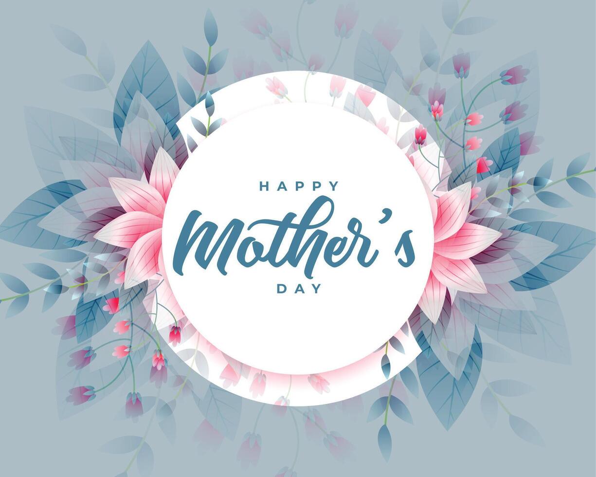magnifique les mères journée fleur vœux salutation carte vecteur