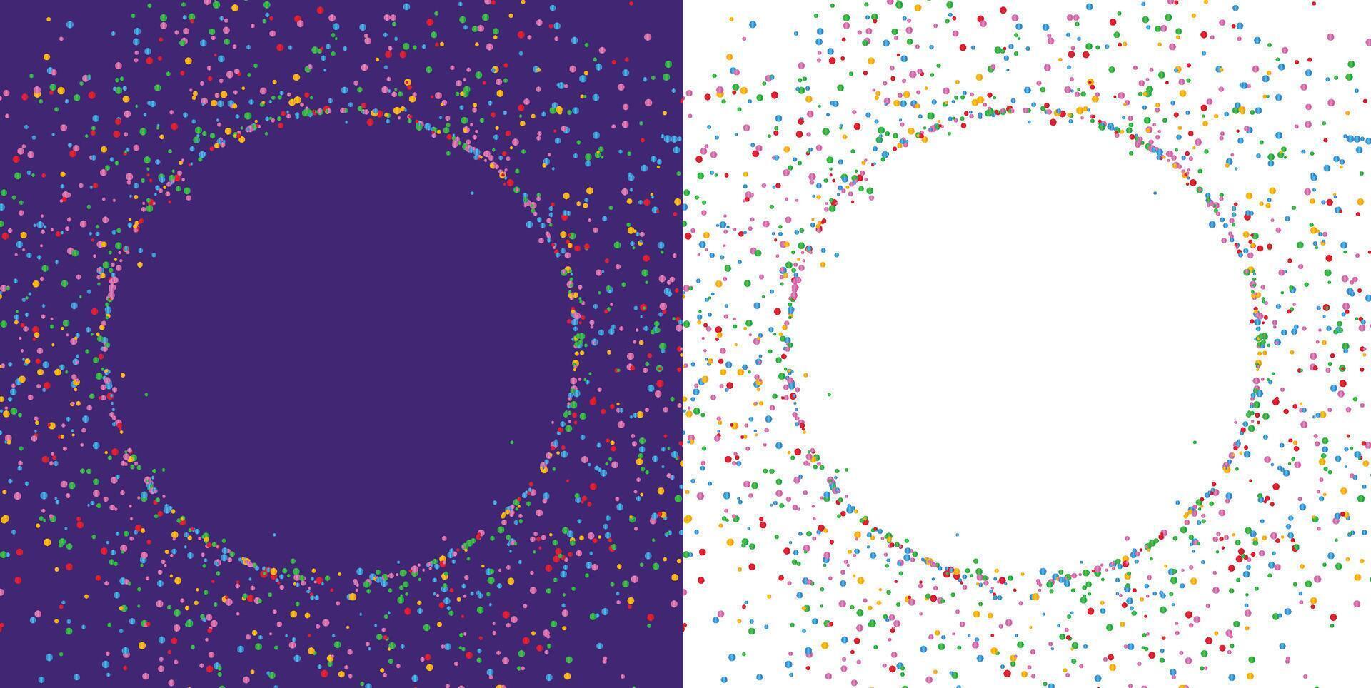 confettis circulaire Cadre avec texte espace vecteur