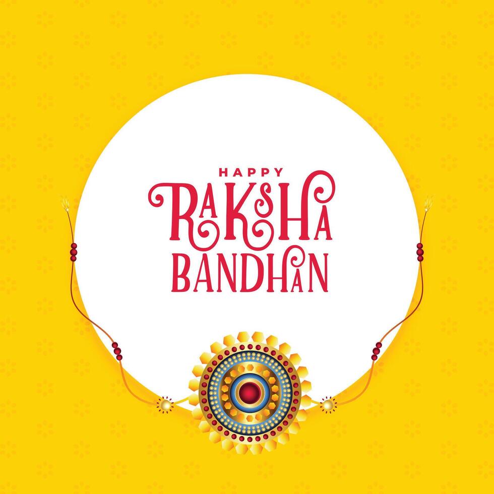 raksha bandhan Jaune salutation carte conception vecteur