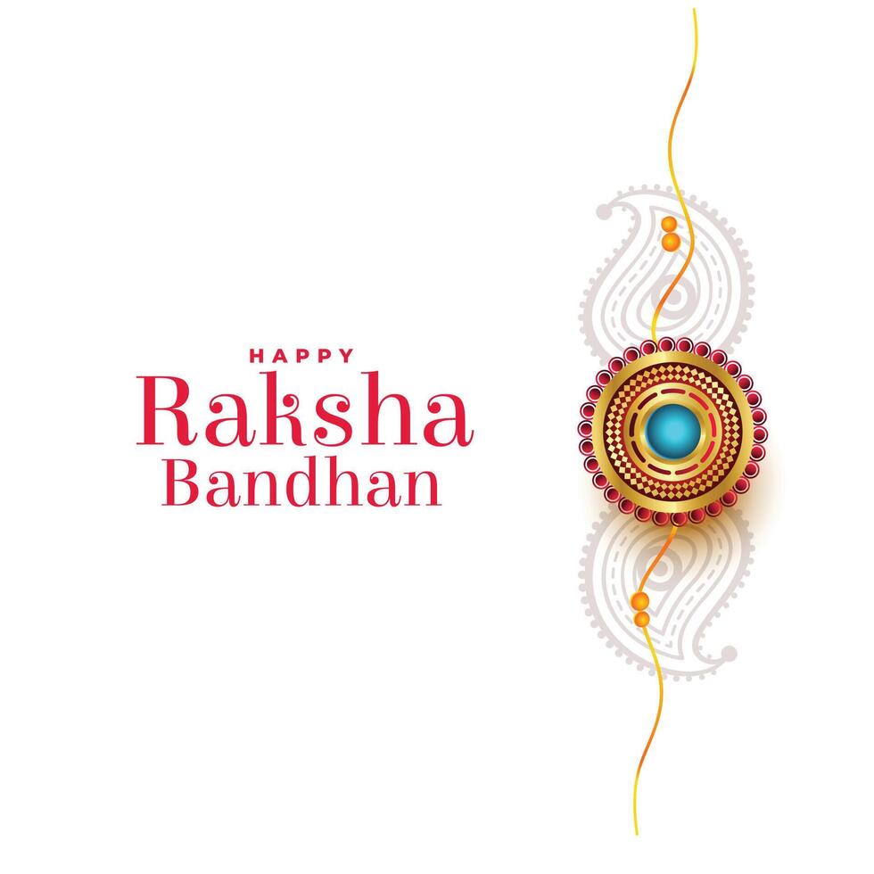 ethnique raksha bandhan Festival blanc salutation conception vecteur