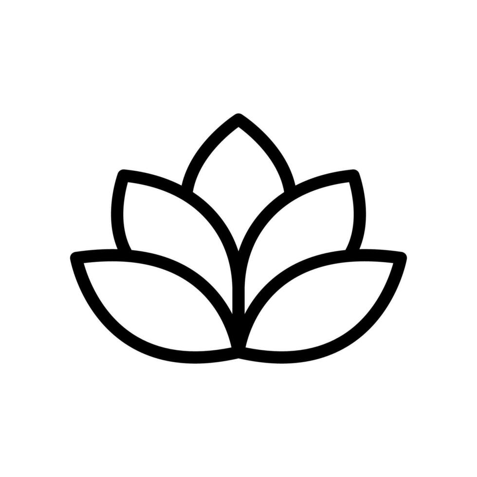 lotus icône ou logo conception isolé signe symbole vecteur illustration - haute qualité ligne style vecteur icône