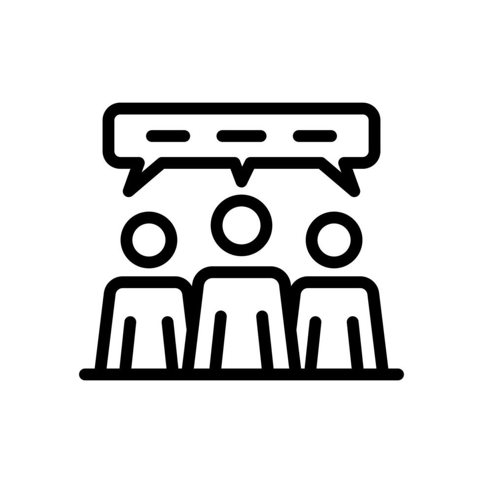 groupe opinion icône ou logo conception isolé signe symbole vecteur