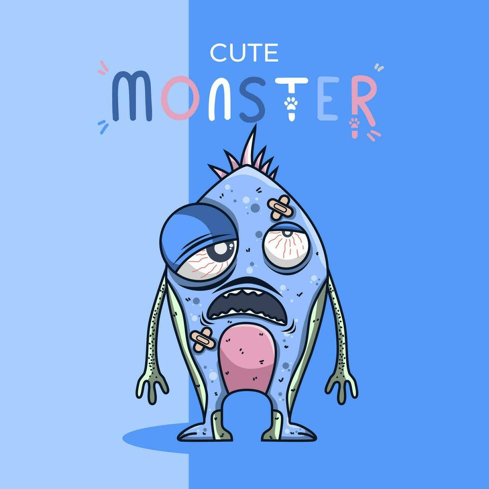 mignonne monstre personnage vecteur illustration