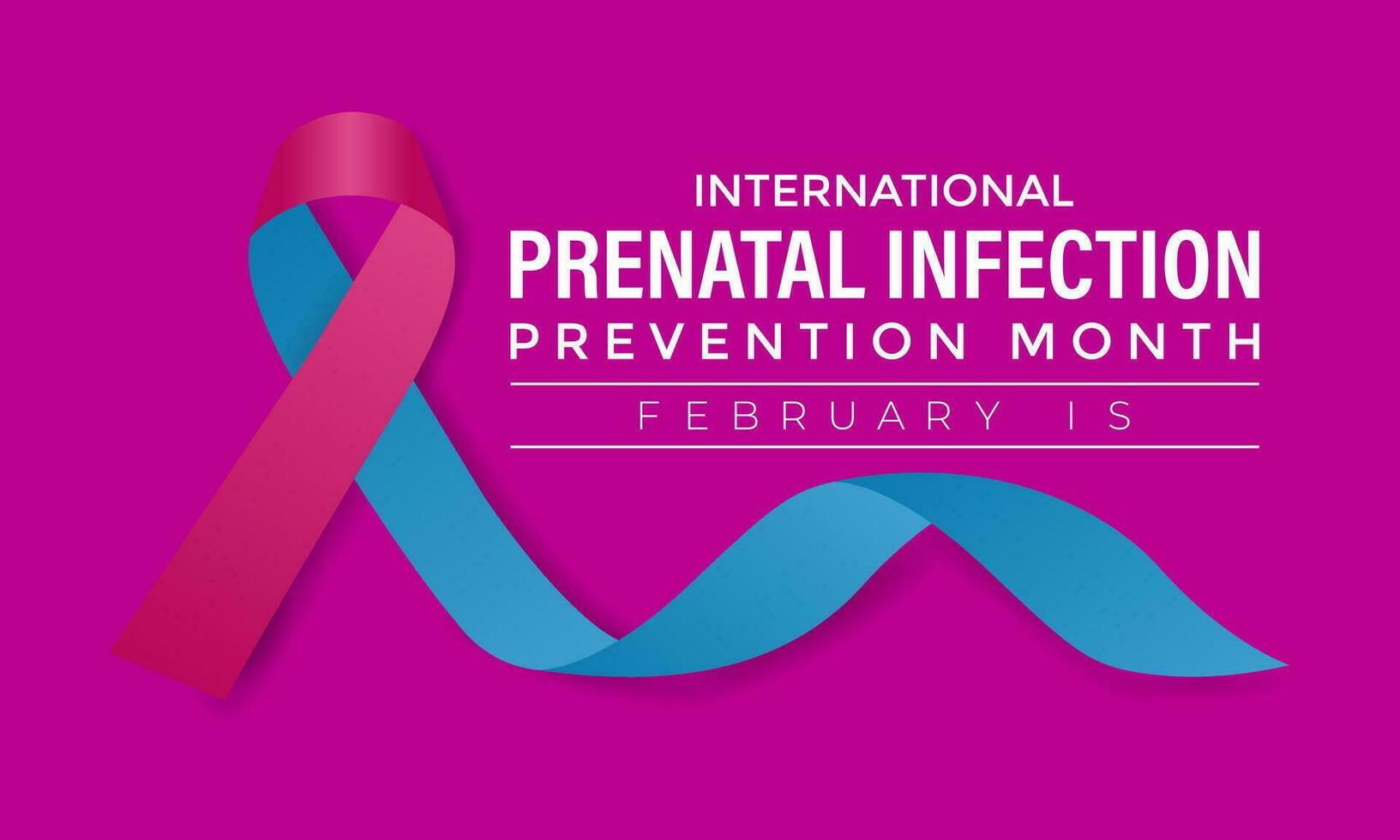 prénatal infection la prévention mois est observé chaque année dans février. bannière, affiche, carte, Contexte conception. vecteur