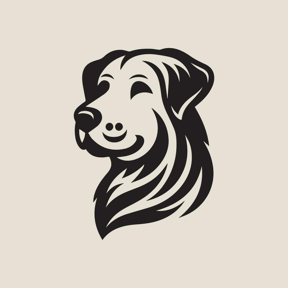 Labrador retriever tête vecteur logo conception modèle. chien tête icône.