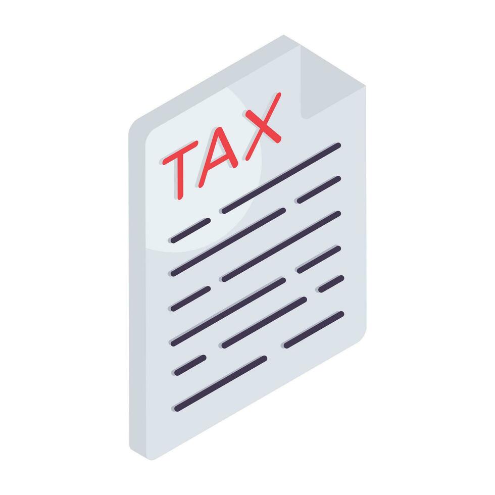 Créatif conception icône de impôt papier vecteur