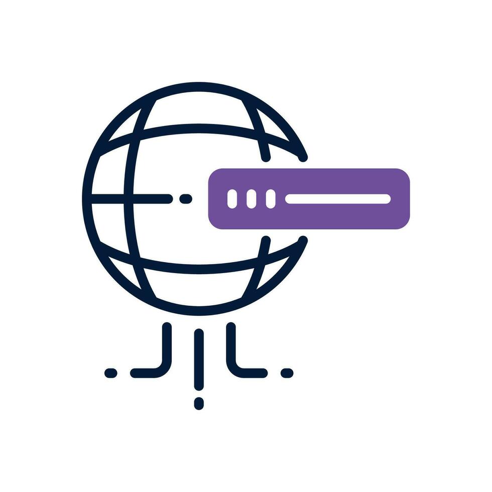 global serveur icône. vecteur double Ton icône pour votre site Internet, mobile, présentation, et logo conception.