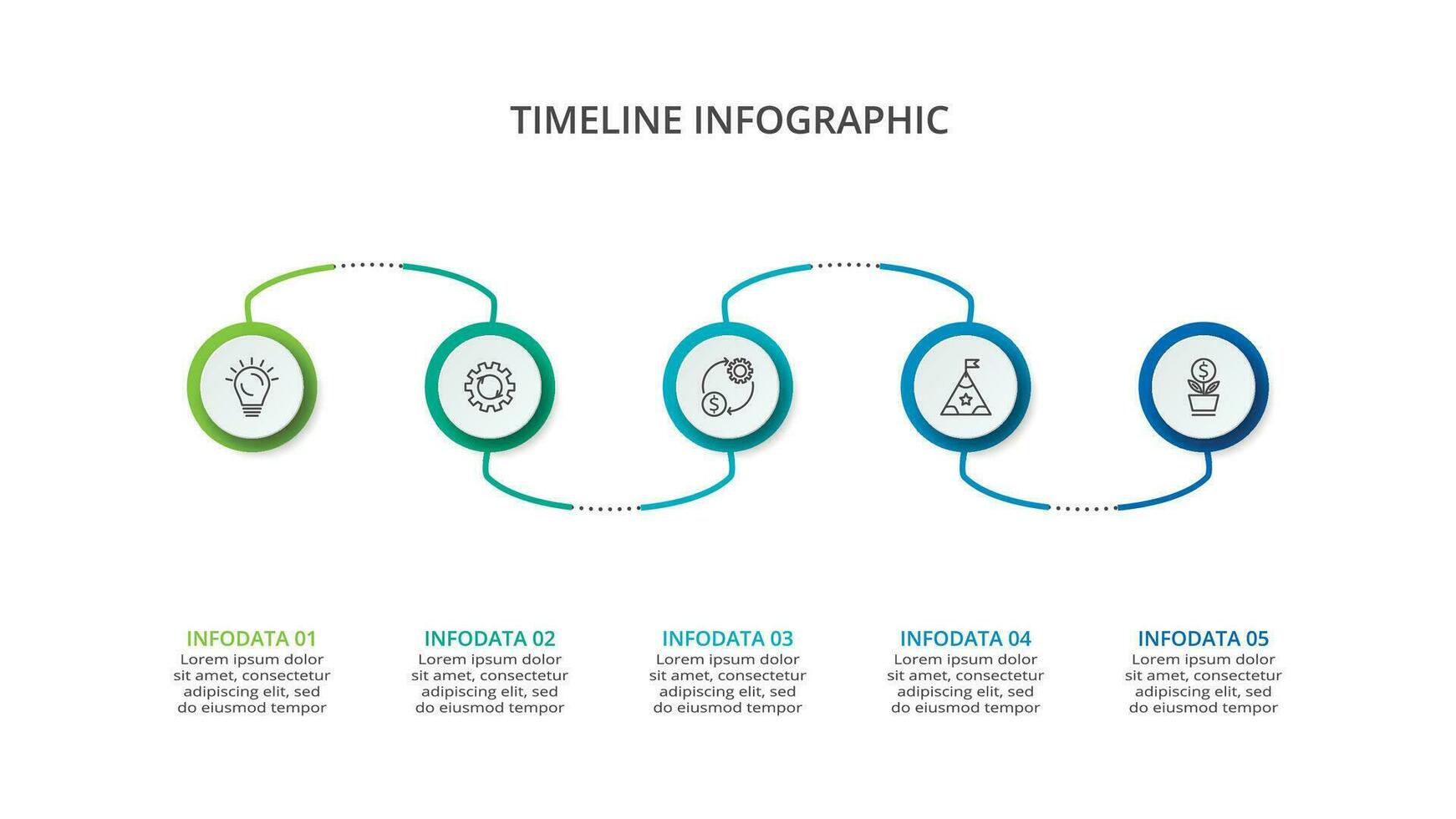 Créatif concept pour infographie avec 5 pas, choix, les pièces ou processus. affaires Les données visualisation. vecteur