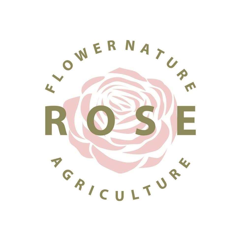 Rose logo conception inspiration jardin plante la nature temple illustration Rose fleur vecteur silhouette