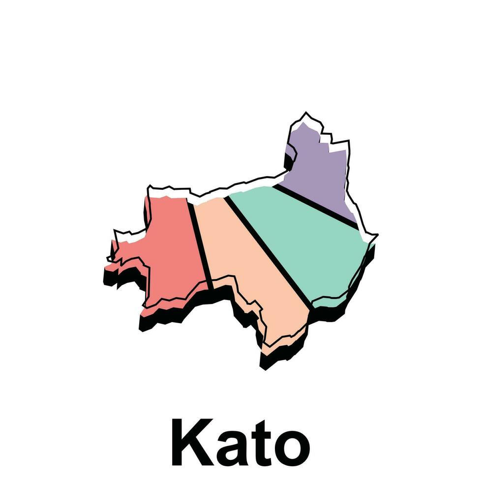 kato ville de Japon carte vecteur illustration, vecteur modèle avec contour graphique esquisser conception