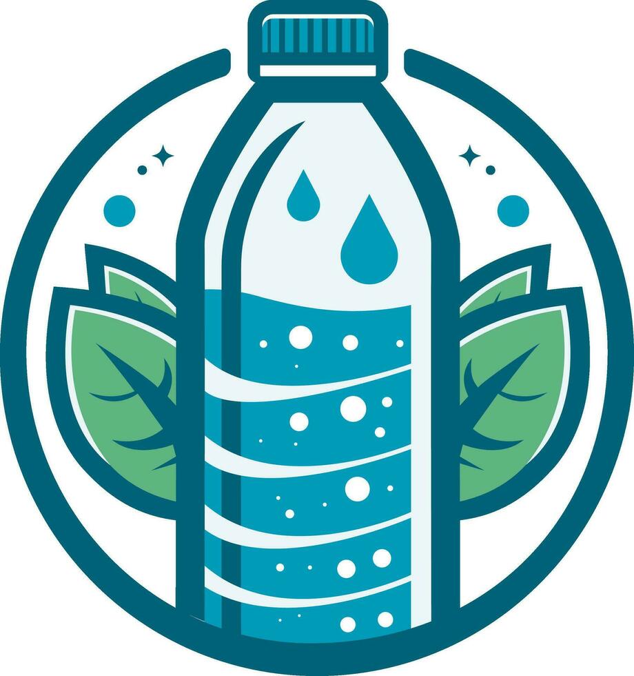 l'eau bouteille logo vecteur