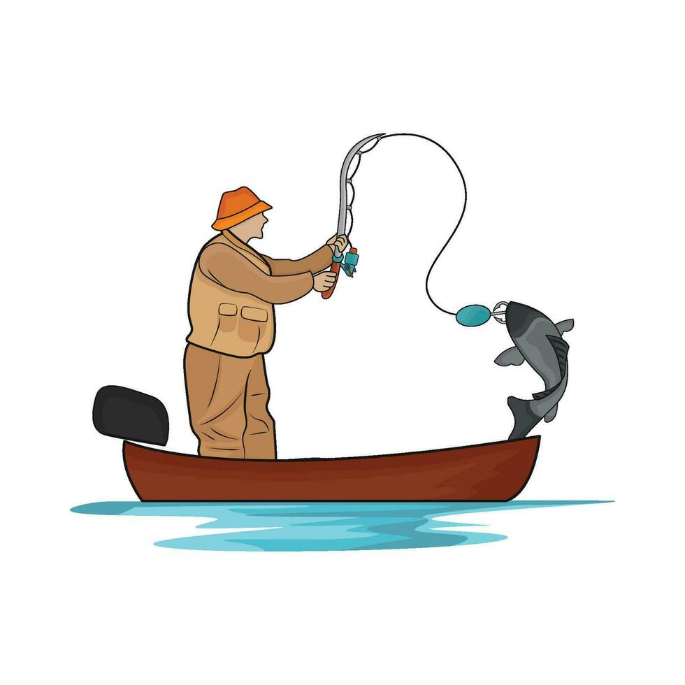 illustration de pêche vecteur