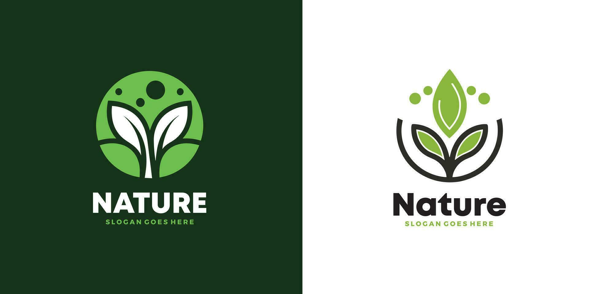 la nature logo conception modèle pro vecteur