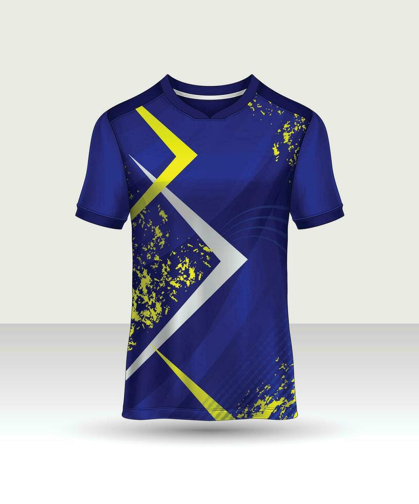 des sports Jersey T-shirt conception concept vecteur modèle, Football Jersey concept avec de face et retour vue pour criquet, football, volley-ball, le rugby, tennis et badminton uniforme