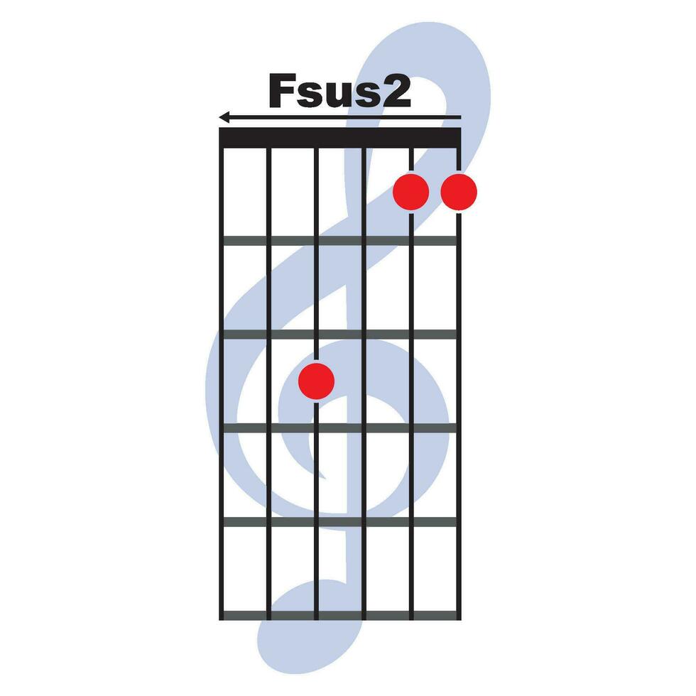 fsus2 guitare accord icône vecteur