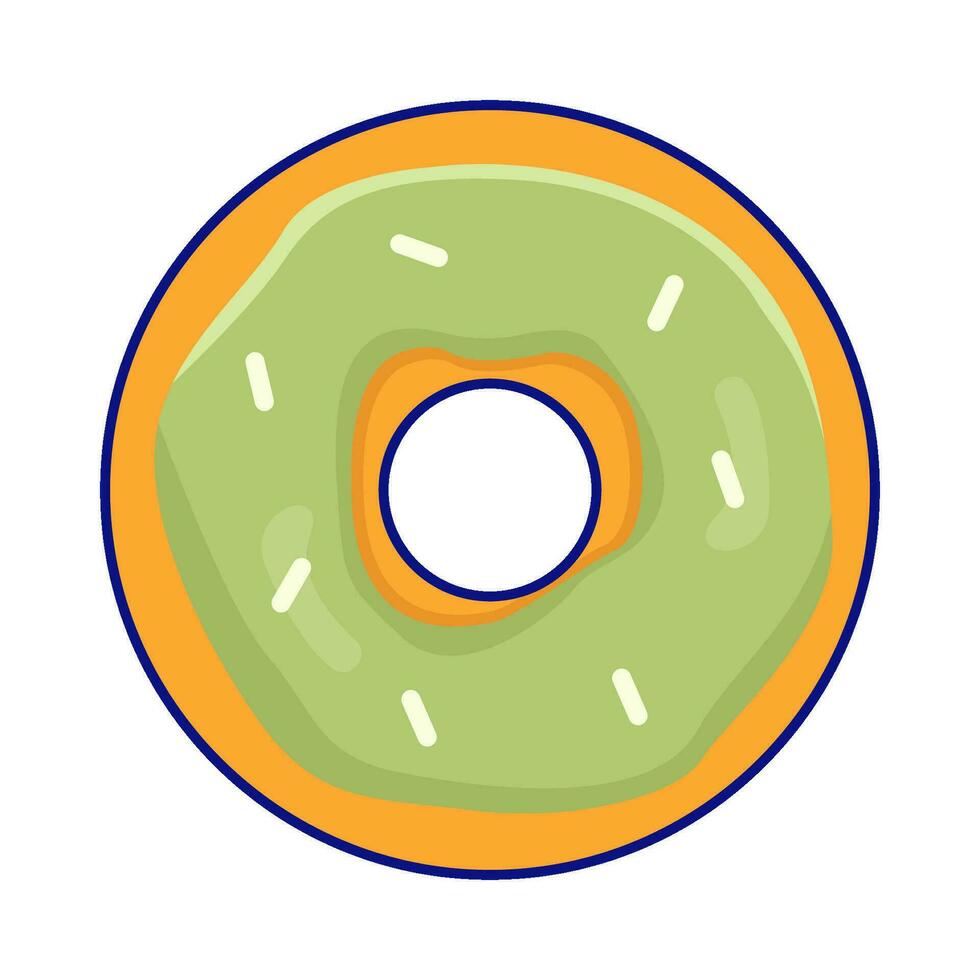 Donut vitré sucré illustration vecteur