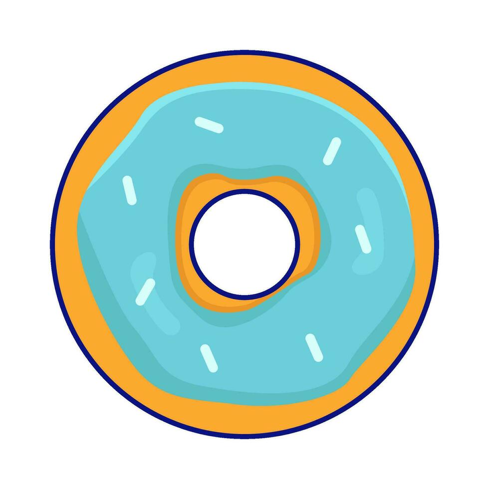 Donut vitré sucré illustration vecteur