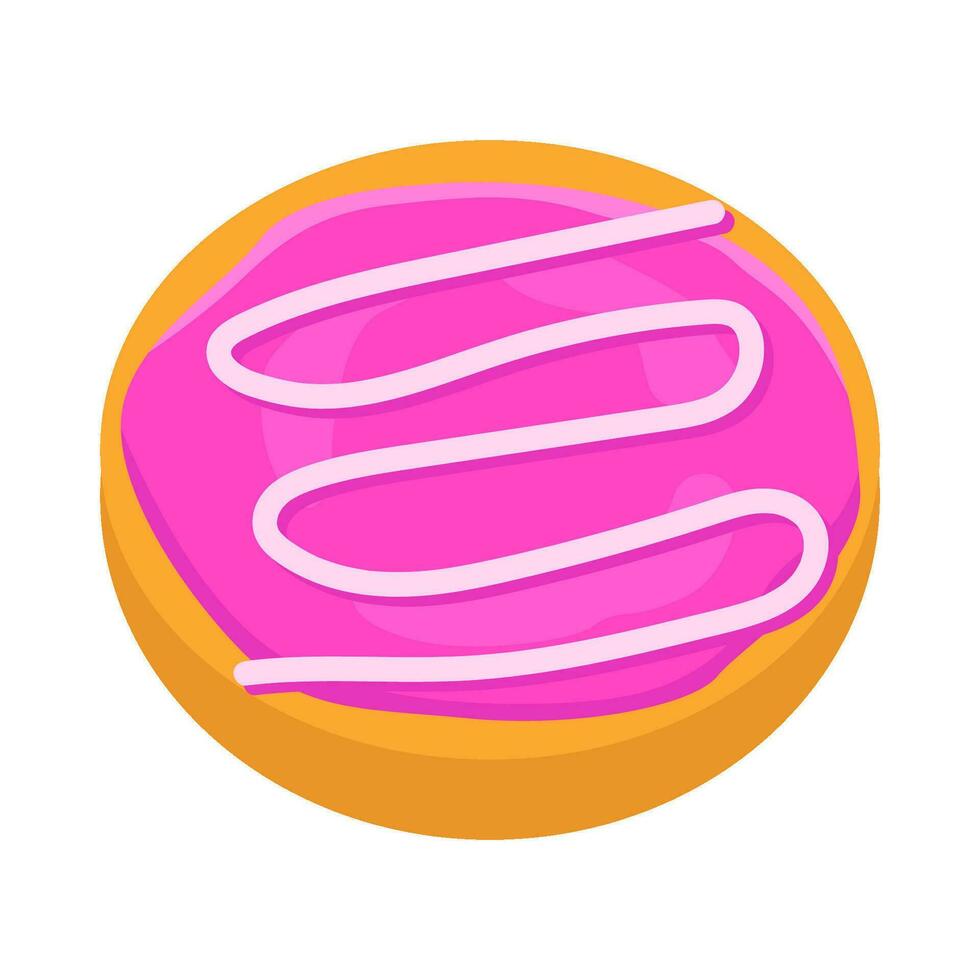 Donut vitré sucré dessert illustration vecteur