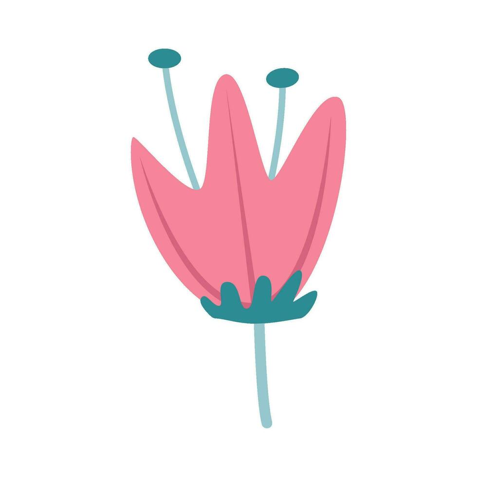 illustration de fleur rose vecteur