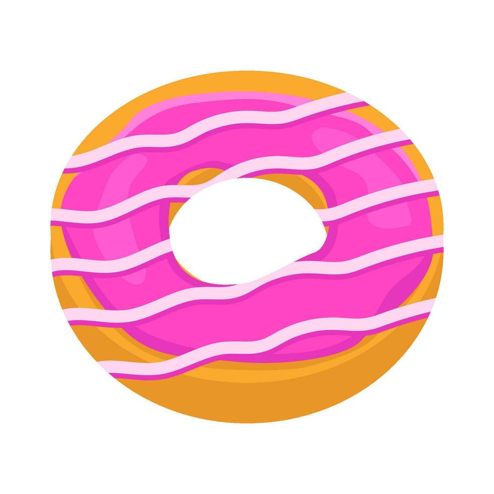 Donut vitré sucré dessert illustration vecteur