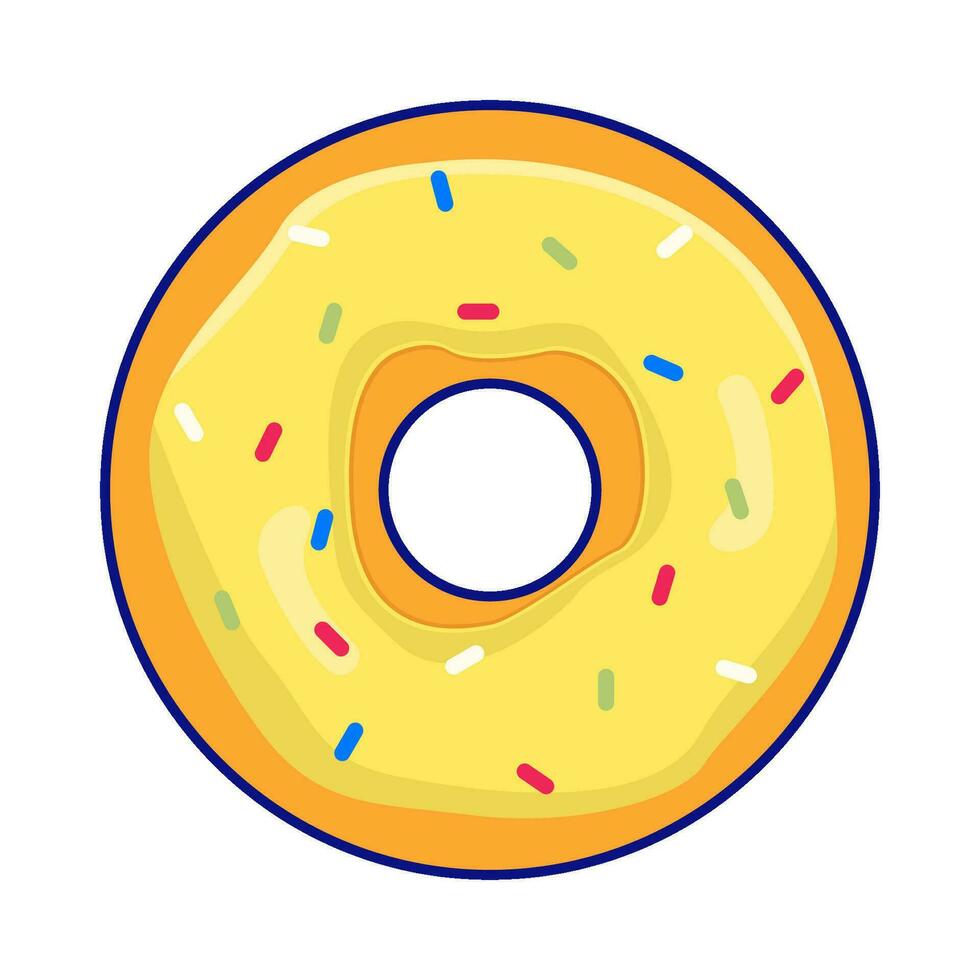 Donut vitré sucré illustration vecteur