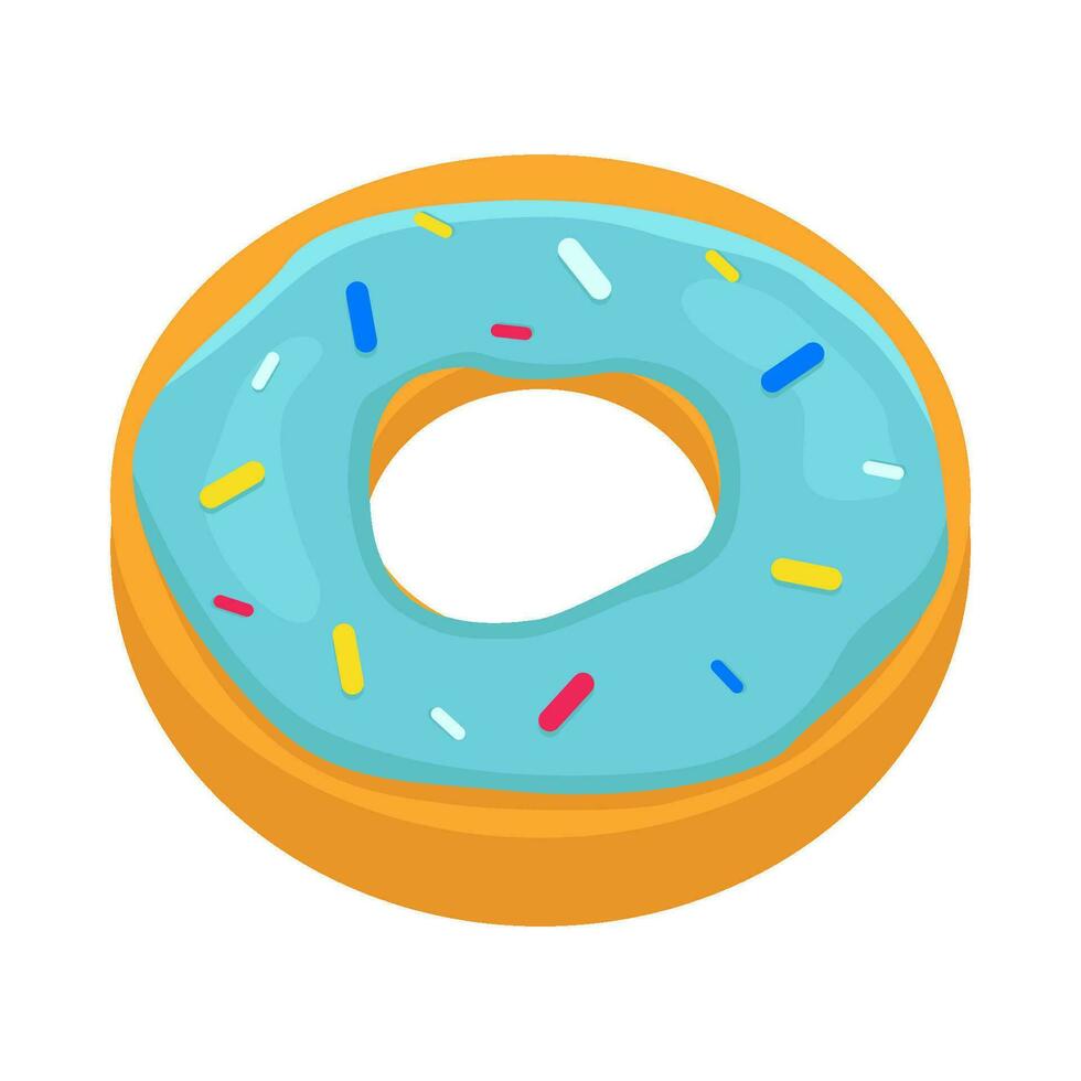 Donut vitré sucré illustration vecteur