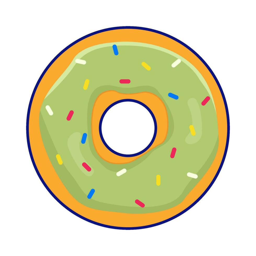 Donut vitré sucré dessert illustration vecteur