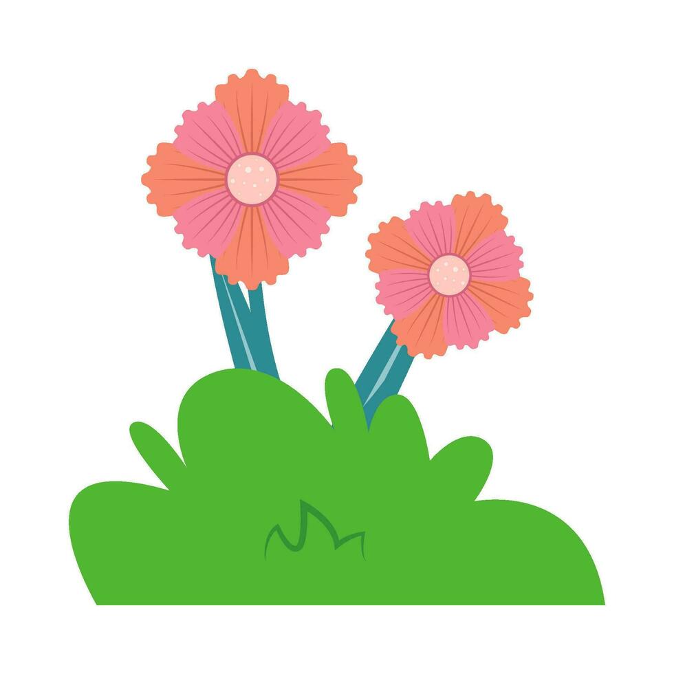 fleur plante dans herbe illustration vecteur