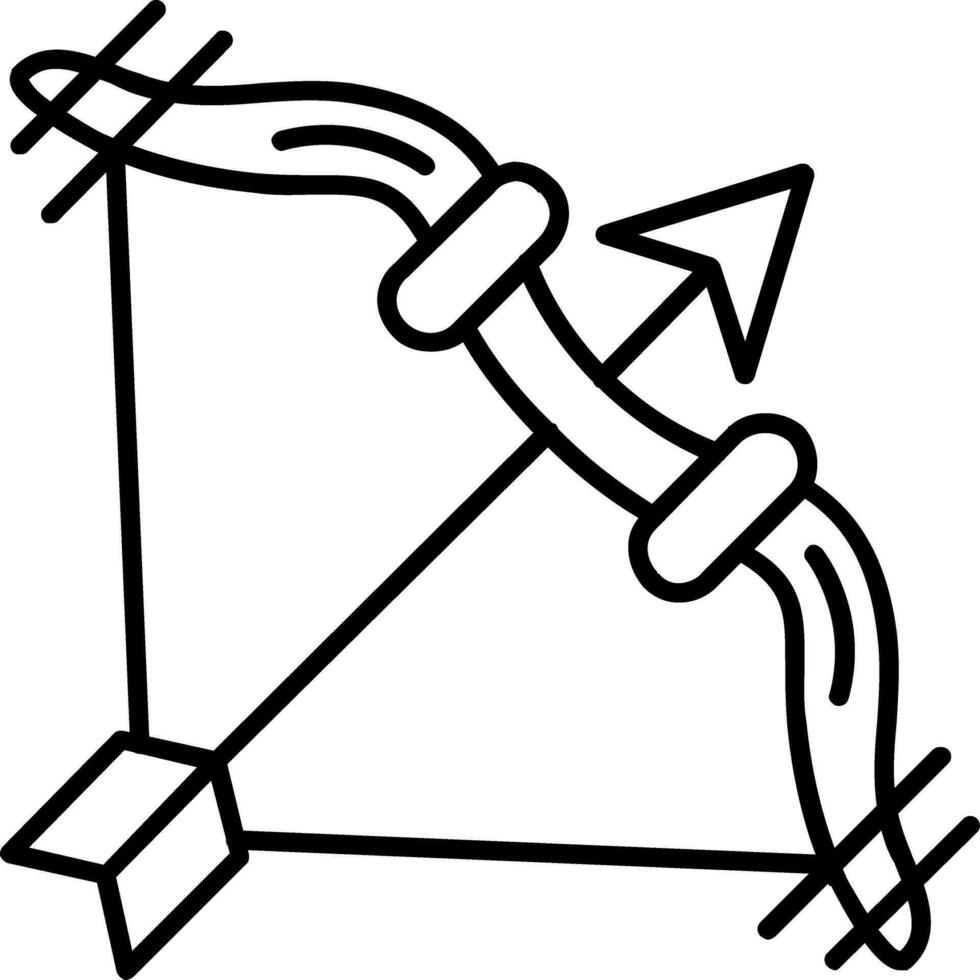 icône de ligne d'archer vecteur
