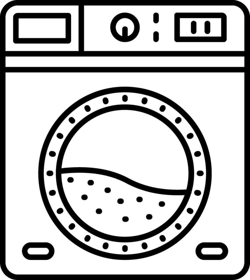icône de ligne de blanchisserie vecteur