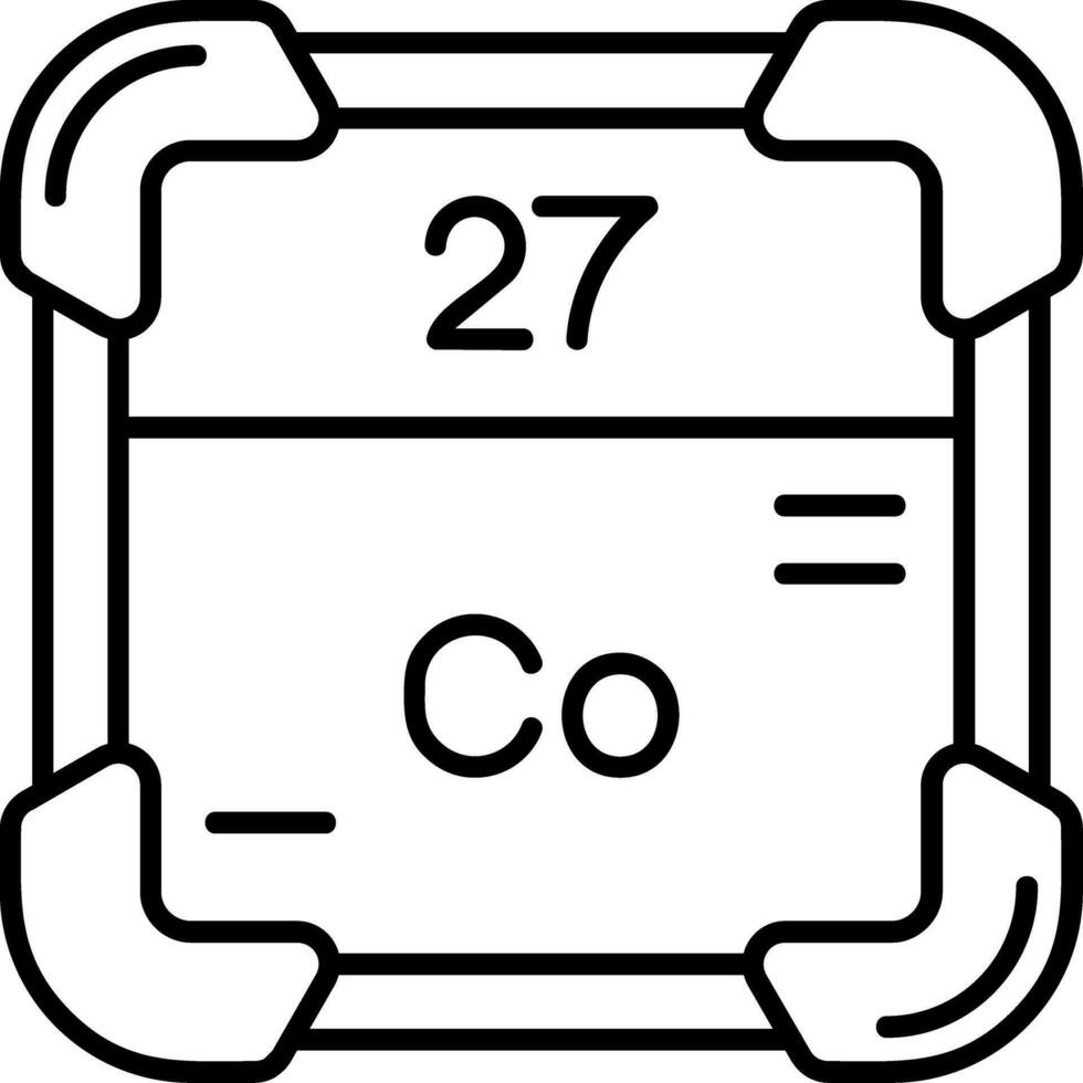 cobalt ligne icône vecteur