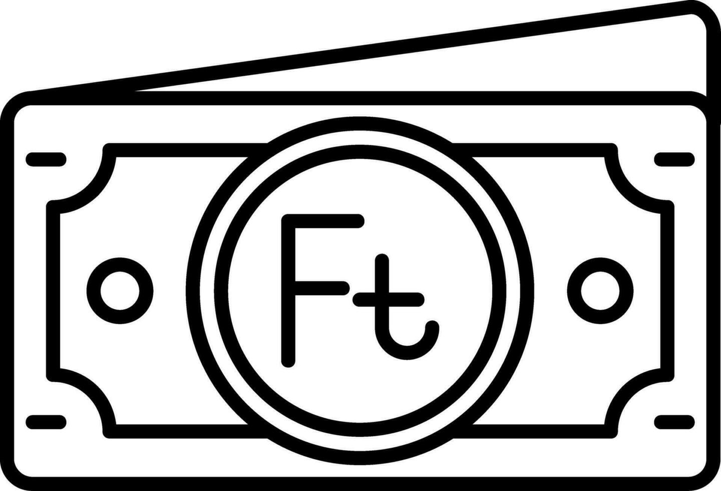 icône de la ligne forint vecteur