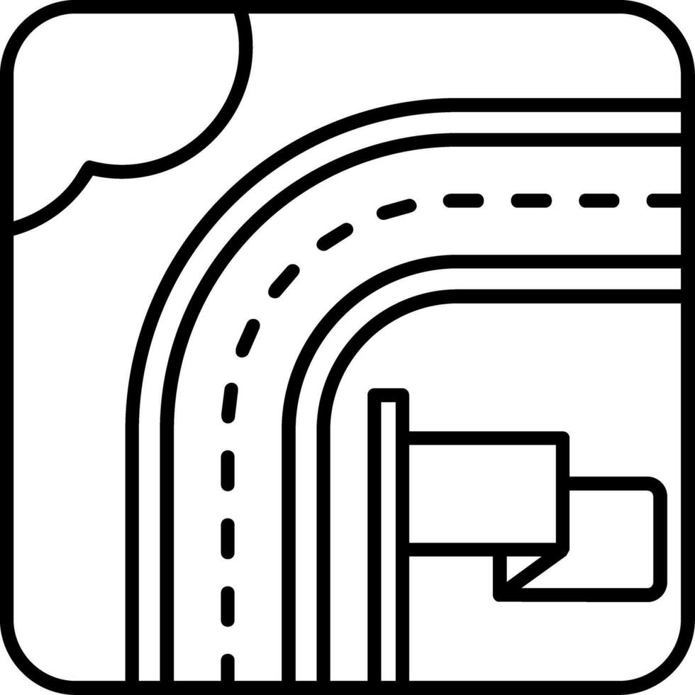 icône de ligne de destination vecteur