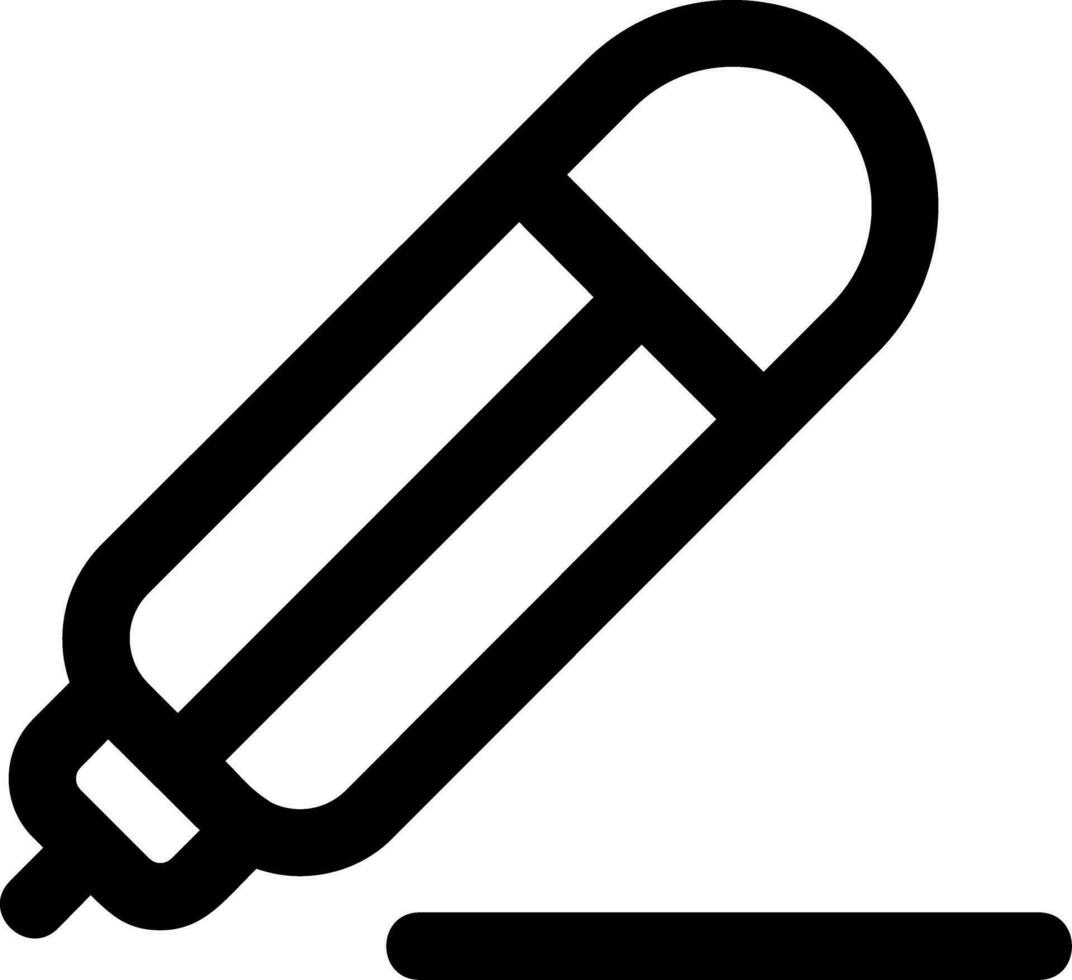 icône de ligne de crayon vecteur